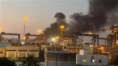 الحماية المدنية تحاول السيطرة على حريق نشب في مخزن بميناء بورسعيد (صور وفيديو)