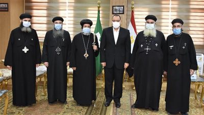 وفد كنسي يزور الشرقية للتهنئة بعيد الأضحى (صور)