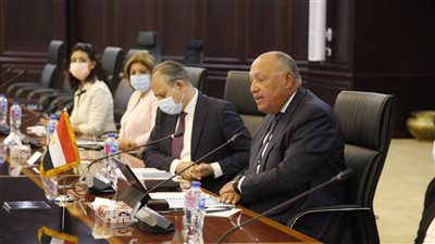 جلسة مباحثات بين وزير الخارجية ونظيره الصيني بمقر الوزراء بالعلمين (صور)