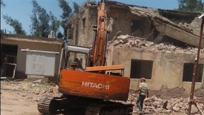 هدم جمعية زراعية لإنشاء مجمع خدمات حكومي موحد بكفر الشيخ (صور)