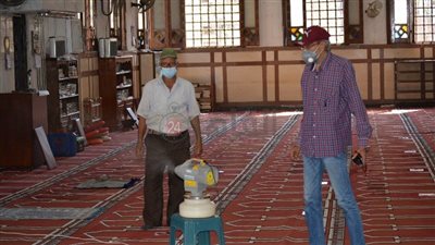 حملة مكبرة لتطهير وتعقيم 58 مسجدًا استعدادا لعيد الأضحى ببورسعيد (صور وفيديو) 