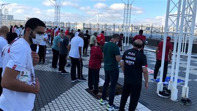 البعثة المصرية تؤدي صلاة عيد الأضحى في القرية الأولمبية بطوكيو (صور) 