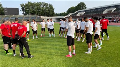 تدريبات بدنية خفيفة للاعبي المنتخب الأولمبي استعدادًا لمواجهة البرازيل