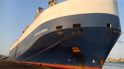 تفريغ 1290 سيارة وشحن 4 آلاف طن صودا كاوية بميناء غرب بورسعيد