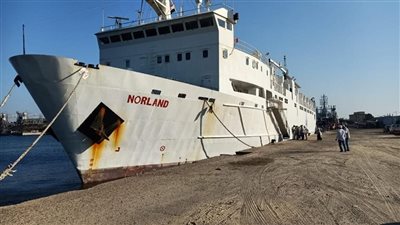 ميناء غرب بورسعيد يستقبل سفن صودا ورخام ومواشى حية (صور) 