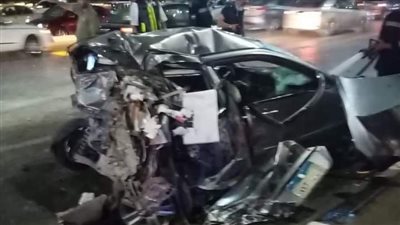  مصرع وإصابة ثلاثة أشخاص في تصادم سيارتين أعلى كوبرى الجلاء