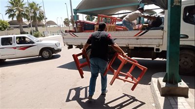 رفع 459 حالة إشغال طريق بنطاق 3 مراكز بالبحيرة