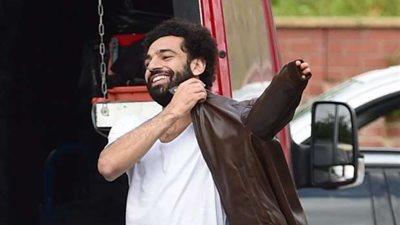 محمد صلاح يصور إعلان جديد لشركة نفط (صور)