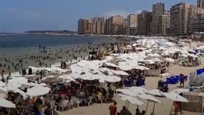 معهد علوم البحار يسحب عينة من بحر الإسكندرية لدراسة أسباب تغير لون المياه