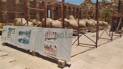 مواصلة أعمال ترميم 19 كبشًا بالكرنك (صور)