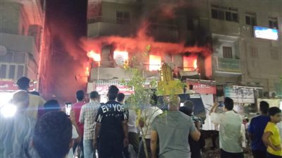 حريق هائل بإحدى الشقق السكنية بمنطقة الطالبية | صور 