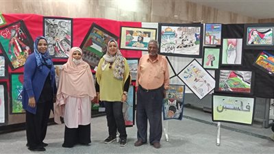 في إطار دعم مبادرة الرئيس.. تعليم القاهرة: افتتاح معرض إعمار غزة| صور 
