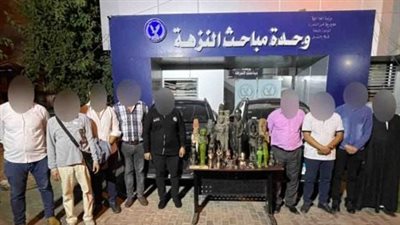 القبض على تشكيل عصابي بحوزته تماثيل أثرية مغشوشة بالنزهة