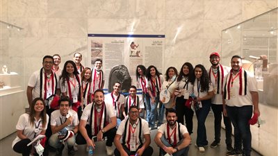 شباب وفتيات ملتقى لوجوس للشباب 2021 يزورون المتحف القومي للحضارة المصرية