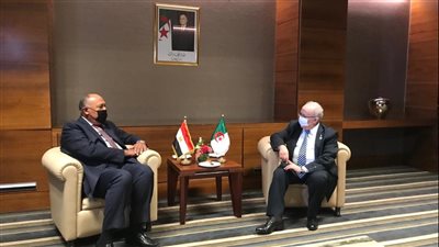 وزير الخارجية يبحث العلاقات الثنائية مع نظيره الجزائري | صور