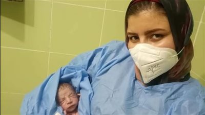 ثاني حالة ولادة قيصرية لمصابة بفيروس كورونا خلال أسبوع بمستشفى حجر كفر الدوار | صور