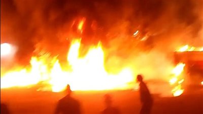 السيطرة على حريق نشب بسيارة سولار داخل محطة وقود بقرية صفط الحرية في البحيرة |صور