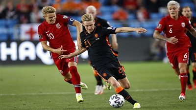 أهداف وملخص مباراة منتخب هولندا ضد النرويج في تصفيات كأس العالم 2022