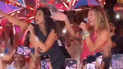 دينا الشربيني تغني مع روبي في الساحل: راح حب صاحبتي وطلع فستك |فيديو