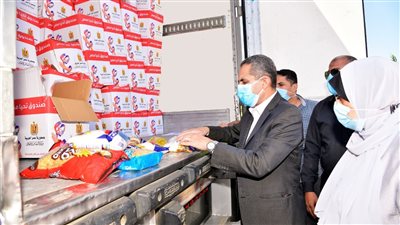 محافظ الغربية يتفقد أكبر قافلة مساعدات لدعم الأسر الأولى بالرعاية| صور