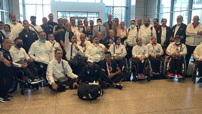 بعثة مصر تصل إلى القاهرة بعد المشاركة في دورة الألعاب البارالمبية |صور