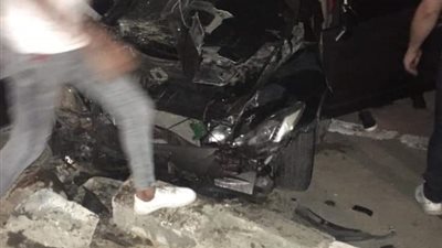 إصابة 4 أشخاص في حادث تصادم مروع علي طريق مطار بورسعيد | صور