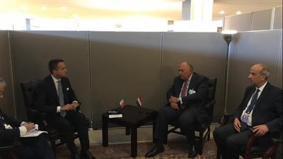 وزير الخارجية يلتقي نظيره الإيطالي لبحث الملفات المشتركة 