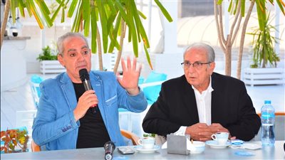 علي بدرخان والأمير أباظة في المؤتمر الصحفي لـ مهرجان الإسكندرية السينمائي | صور