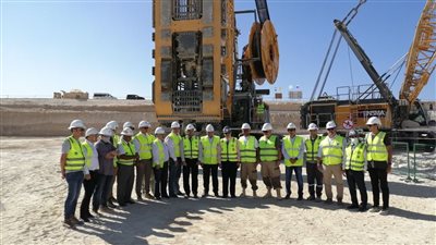 انطلاق الأعمال التحضيرية لحفرة الأساسات لمباني وحدة الطاقة بمحطة الضبعة النووية