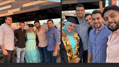 حلم واتحقق.. وفاء تحصل على الليسانس في الـ 50 من عمرها.. وأولادها ينظمون حفلا لتخرجها