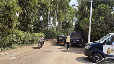 نشوب حريق بمجموعة أشجار وأماكن بجزيرة الشعير بالقناطر الخيرية | صور