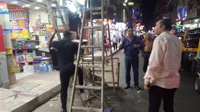  رفع 80 حالة إشغال في 5 حملات بوسط الإسكندرية 