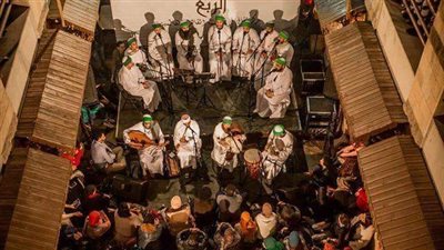 الحضرة للإنشاد الصوفي على مسرح الجمهورية في مولد النبي