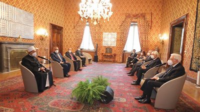 الرئيس الإيطالي يستقبل الإمام الأكبر.. ويؤكد دور الأزهر في خدمة السلام العالمي