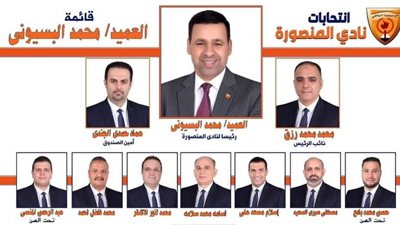 العميد محمد بسيوني رئيسًا لنادي المنصورة