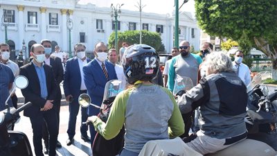 نائب محافظ المنيا يستقبل المشاركين في رالي تحدي عبور مصر