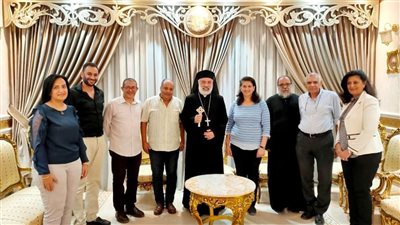 مطران إيباريشية المنيا يستقبل ممثلة الأرش العالمي بالشرق الأوسط 