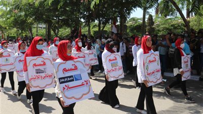 عروض عسكرية احتفالًا بذكر نصر أكتوبر بجامعة المنصورة | صور