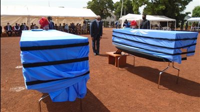 الصور الأولى لمراسم تكريم جنديَّين مصريَّين استشهدا في مالي ضمن قوات حفظ السلام