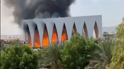 ننشر الصور الأولى من حريق قاعة مهرجان الجونة السينمائي