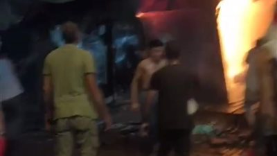 نشوب حريق بكُشك ومخزن سجاد بشبرا الخيمة فى القليوبية | صور 