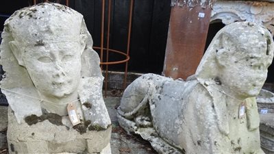 تمثالان أصليان لـ أبو الهول في مزاد إنجليزي.. ومصدر بالآثار: نتابع جميع المزادات 