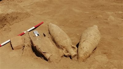 الكشف عدد من الأمفورات والمسارج أسفل قصر توفيق باشا اندراوس