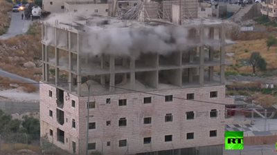 شاهد.. لحظة تفجير منزل أسرة فلسطينية فى القدس بالألغام (فيديو)