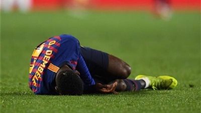 بعد غياب سواريز.. برشلونة يعلن إصابة الفرنسي ديمبلي وغيابه ٥ أسابيع