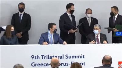 الرئيس السيسي يشهد توقيع مذكرات تفاهم بين مصر وقبرص واليونان