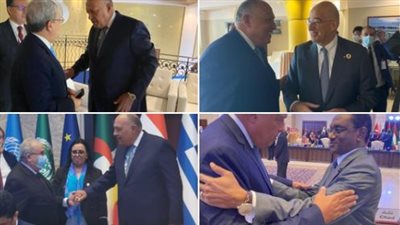 شكري يلتقي وزراء خارجية تونس واليونان والجزائر وتشاد في طرابلس |صور 