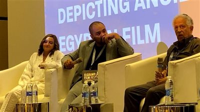 في أول ظهور لها بعد الحادث.. بشرى تشارك بندوة صورة مصر القديمة بالسينما بالجونة