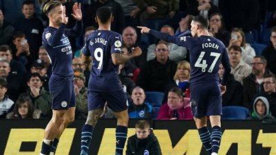 مانشستر سيتي يضرب برايتون برباعية في الدوري الإنجليزي