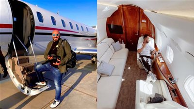 على طريقة محمد رمضان.. مجدي الهواري يلتقط صورًا على متن طائرة خاصة